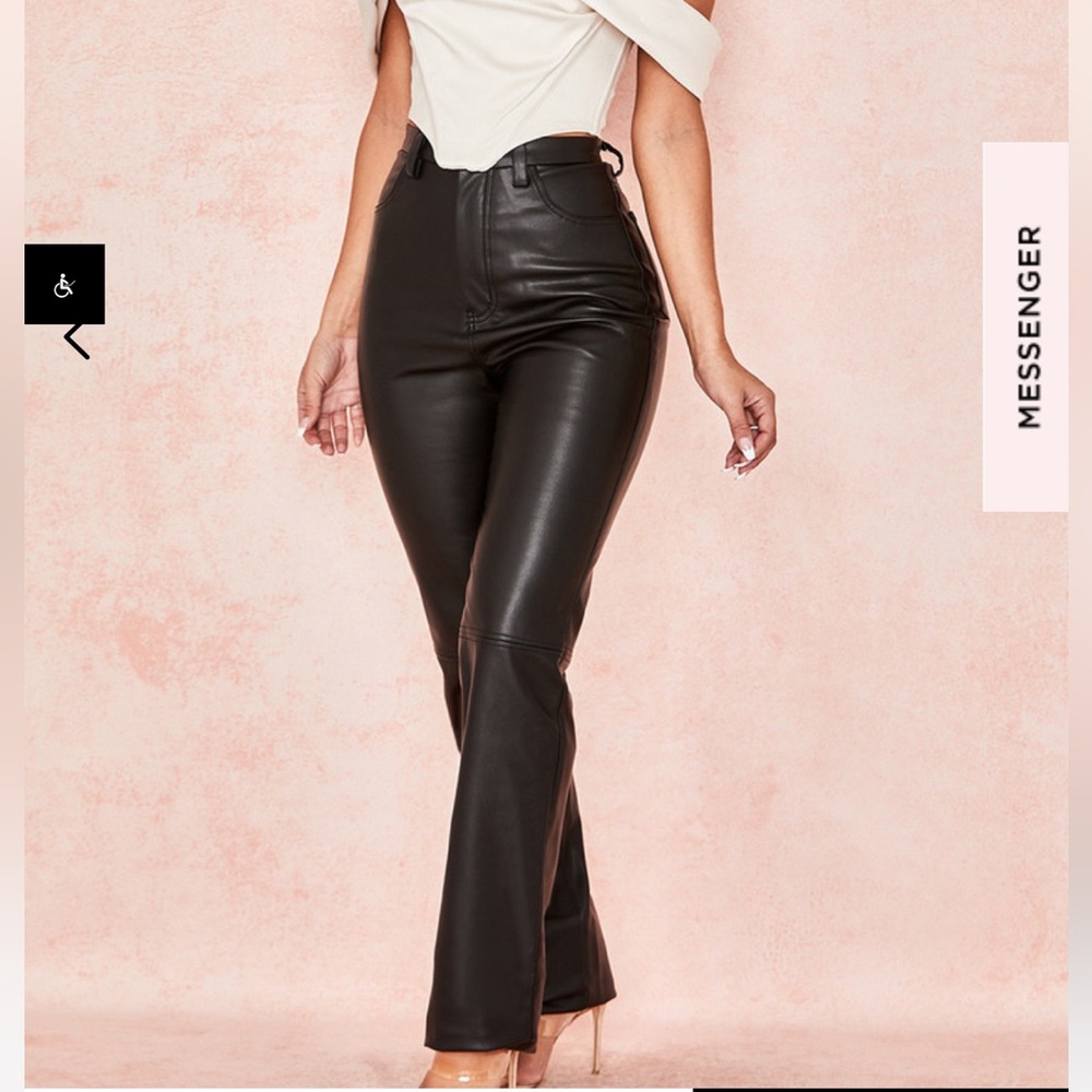 Black leather pants